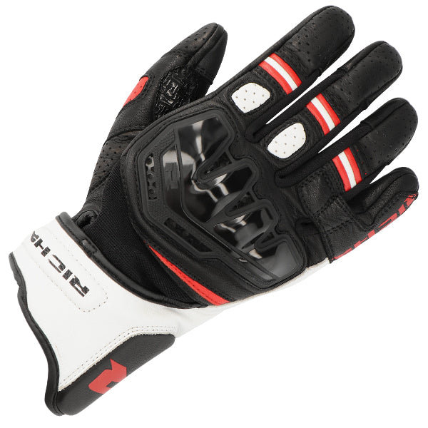 RICHA STRADALE STEALTH GLOVES Black/White/Red