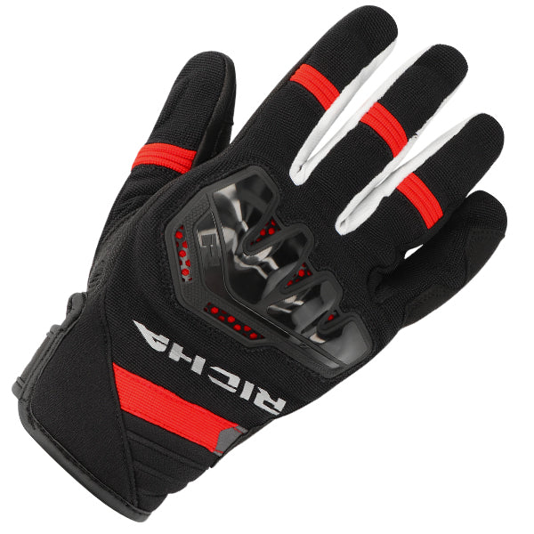 RICHA STRADALE SUMMER GLOVES BLACK/WHITE/RED