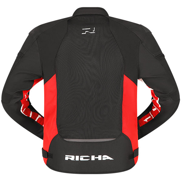 Richa RICHA STRADALE MESH JACKET BLACK/RED - Rear View