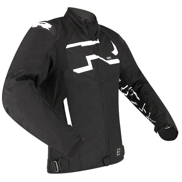 Richa RICHA STRADALE TEXTILE WP JACKET BLACK/WHITE - Front View