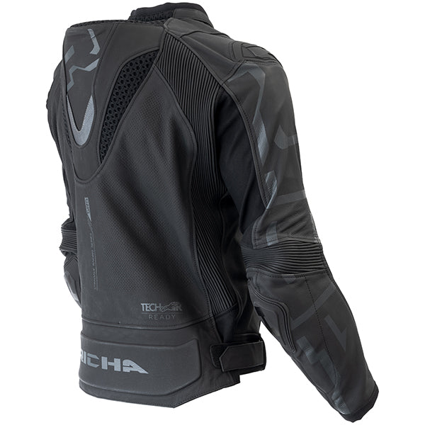 Richa RICHA STRADALE JACKET BLACK/BLACK - Rear View