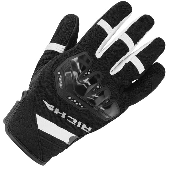 RICHA STRADALE SUMMER GLOVES BLACK/WHITE