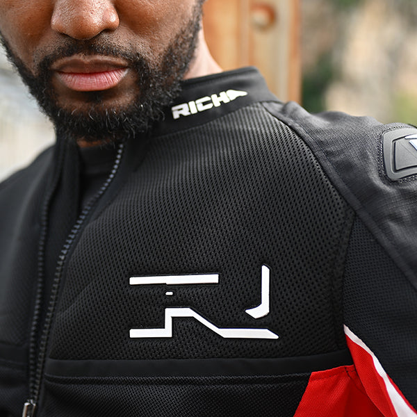 Richa RICHA STRADALE MESH JACKET BLACK/RED - Detail View