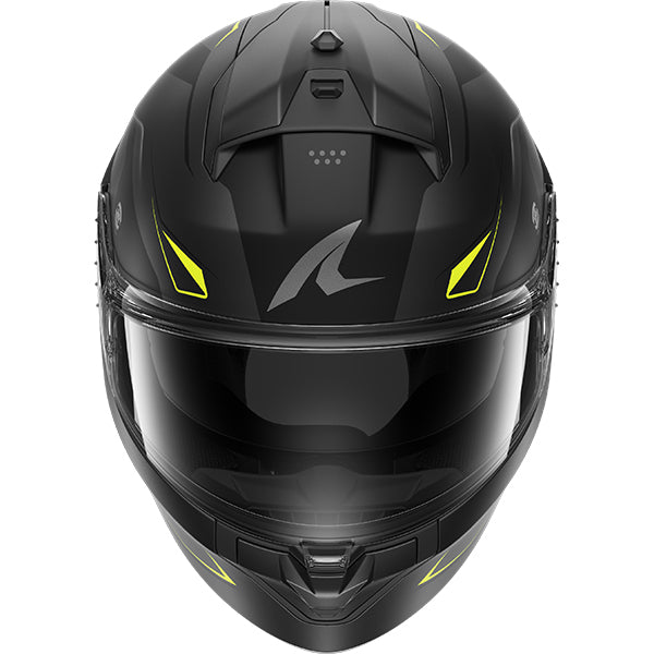 Shark SHARK RIDILL 2 MEKARIUM Matt Anthracite / Yellow - Rear View