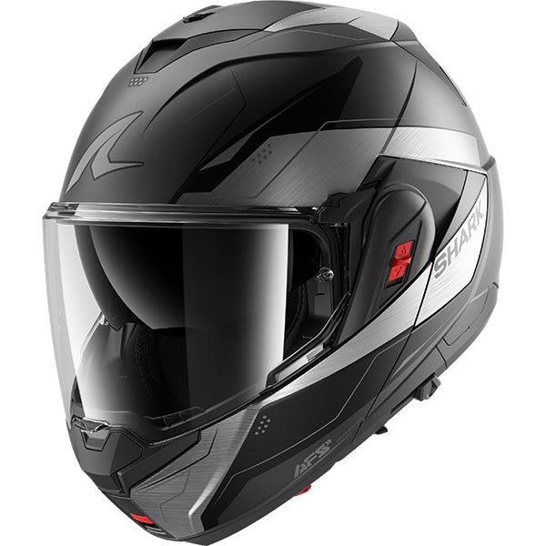 Shark SHARK OXO MEKARIUM Mat Anthracite / Pearl / Black AUK - Front View