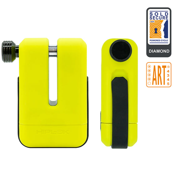 HIPLOK MD1000 DISC LOCK NEON YELLOW