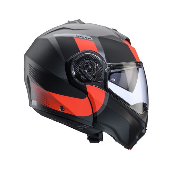 Caberg Duke Evo Indy Matt Gun Metal/Red Fluo/Black Helmet