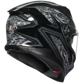 AGV K7 DAMASCUS - BLACK/SILVER