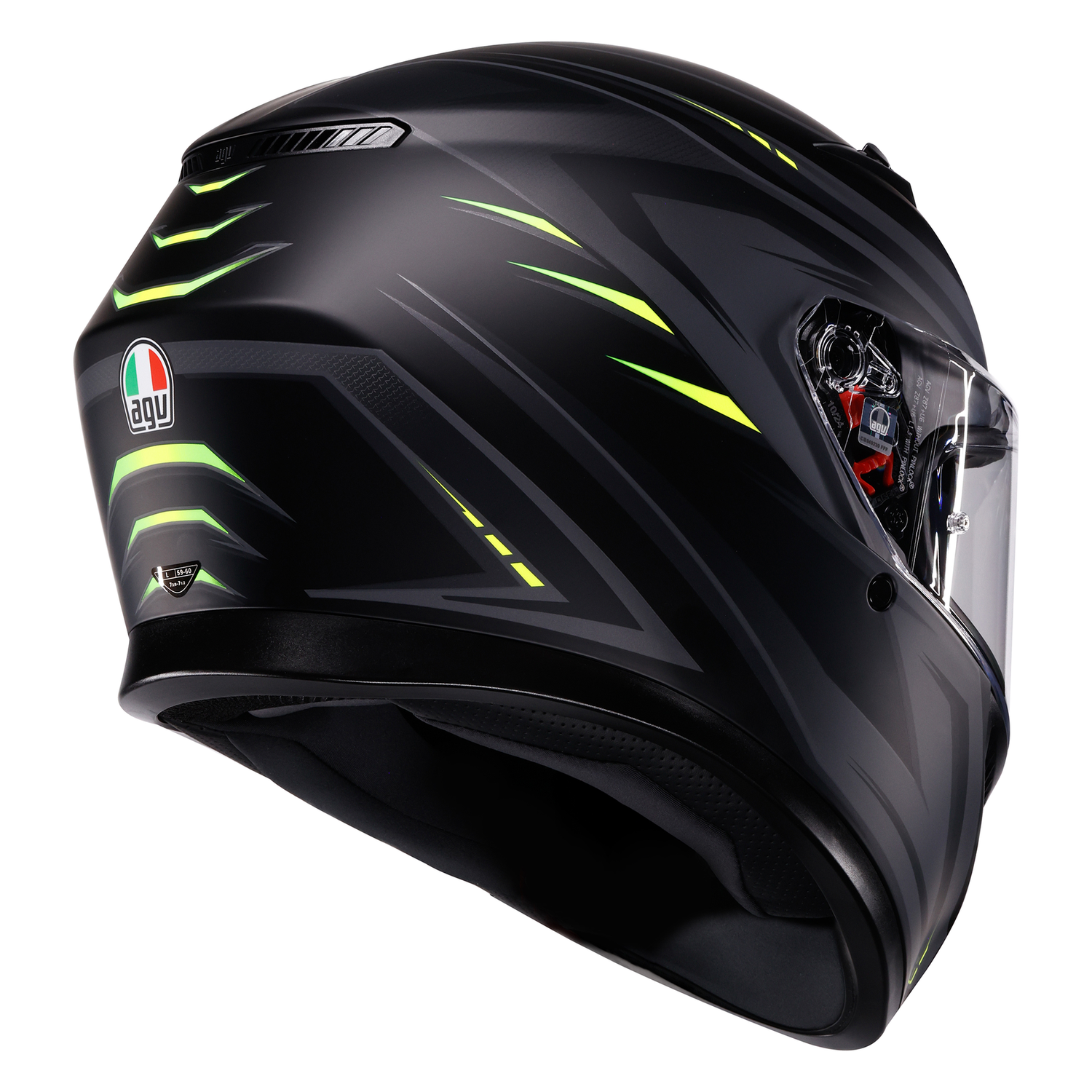 AGV AGV K3 SYTH - BLACK/YELLOW - View 6