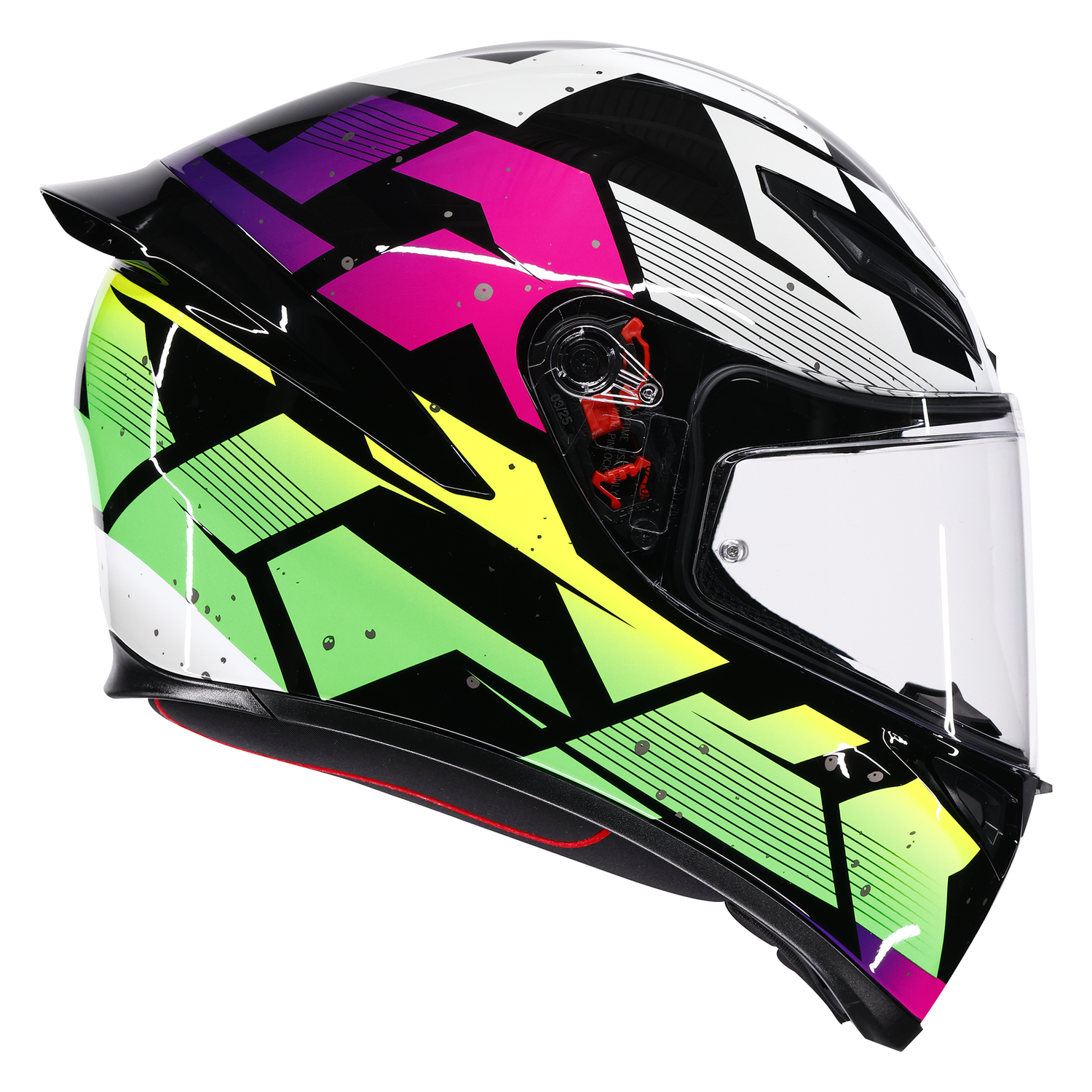 AGV AGV K1-S Punkpulse Black / Purple / Lime - Side View