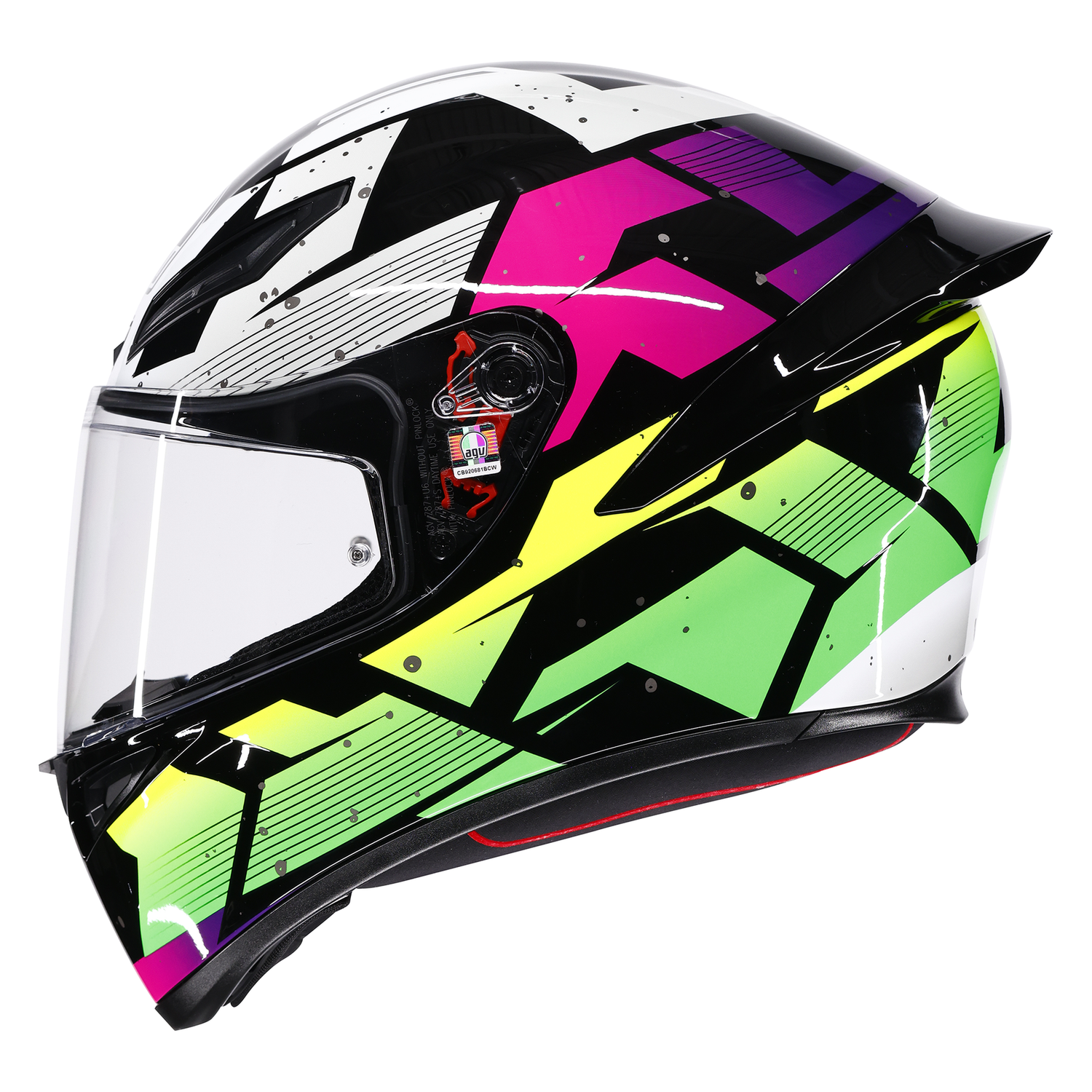 AGV AGV K1-S Punkpulse Black / Purple / Lime - Front View