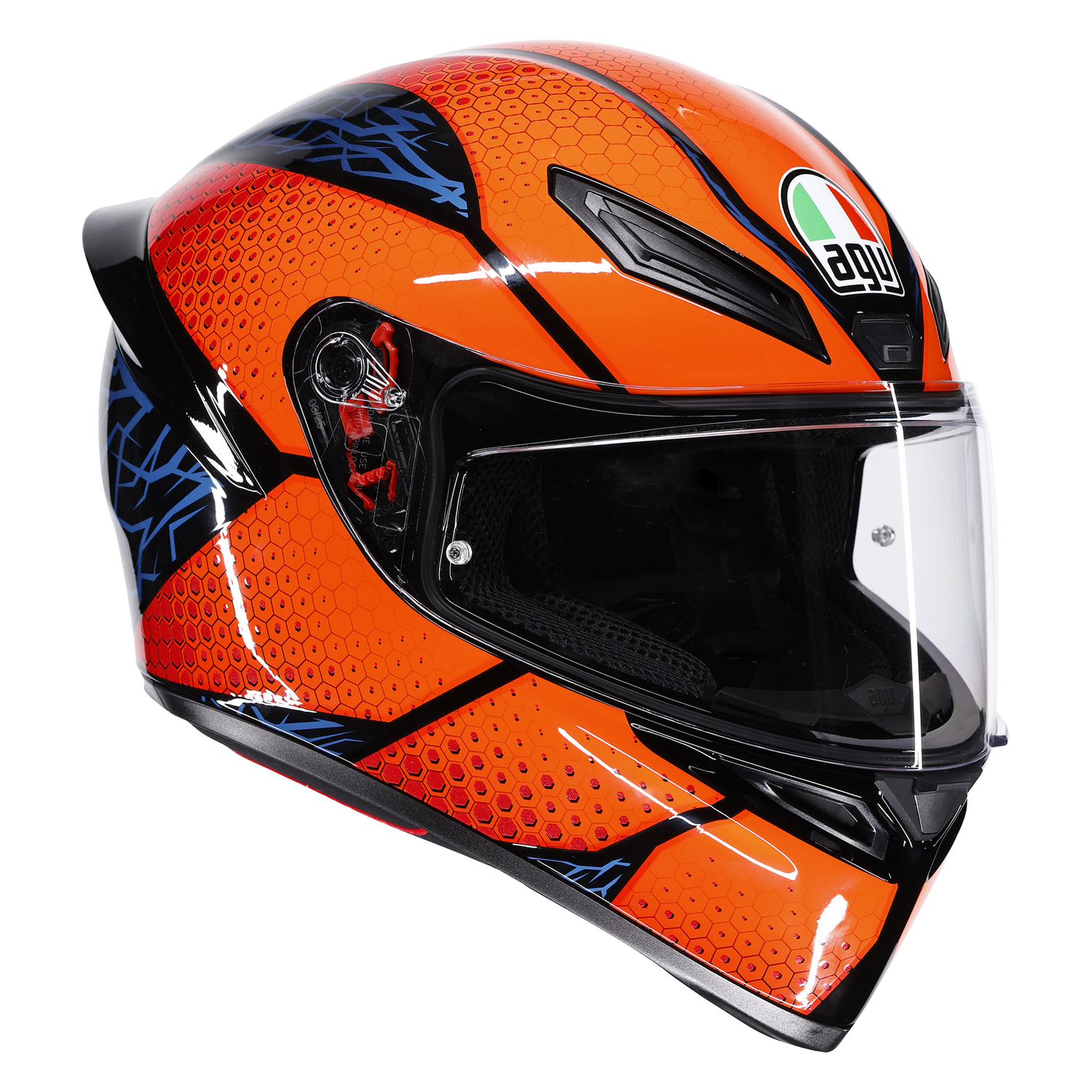 AGV AGV K1-S Speedarmour Black / Orange / Blue - Side View