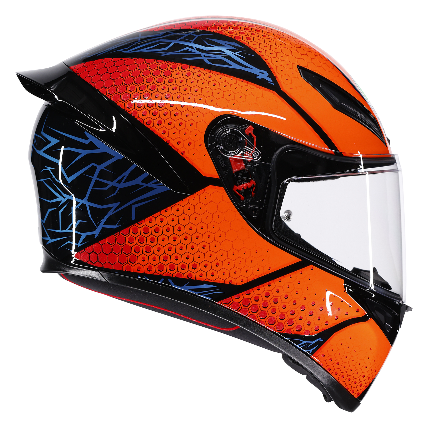 AGV AGV K1-S Speedarmour Black / Orange / Blue - Rear View
