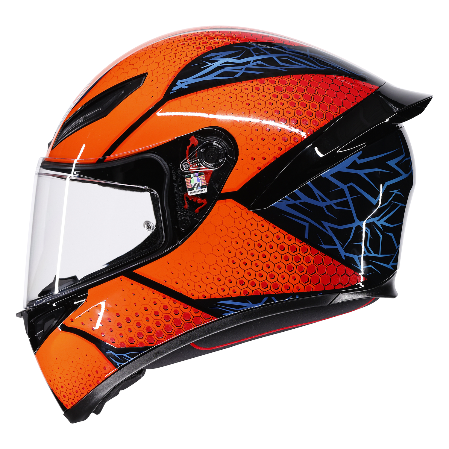 AGV AGV K1-S Speedarmour Black / Orange / Blue - Front View