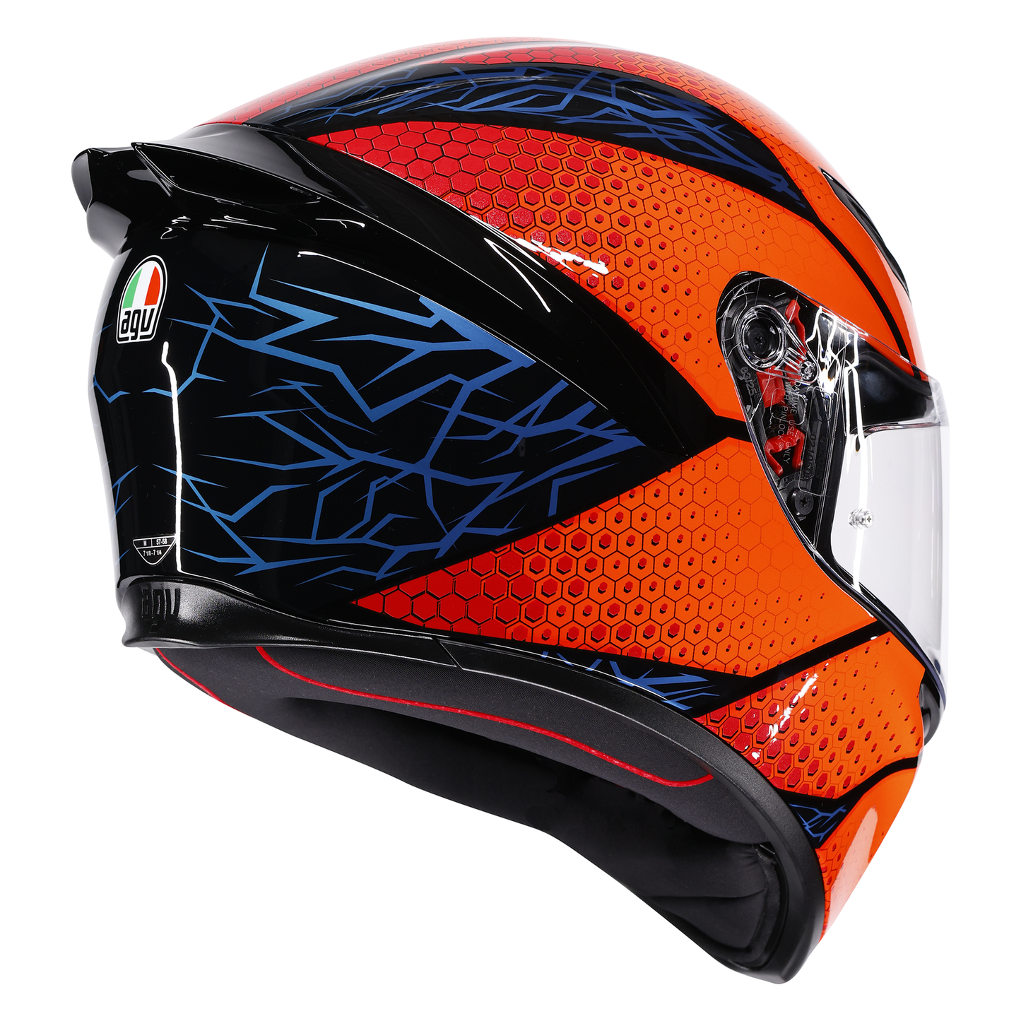 AGV AGV K1-S Speedarmour Black / Orange / Blue - View 6