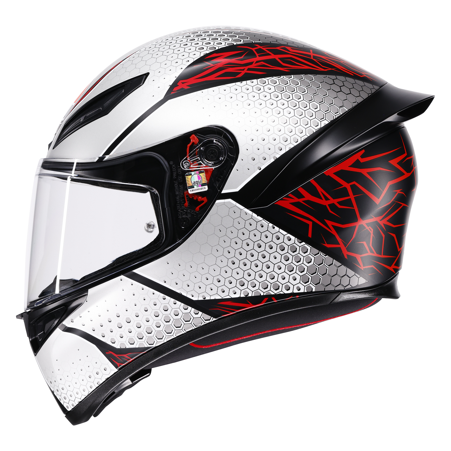 AGV AGV K1-S Speedarmour Matt Black / Grey /Red - Front View