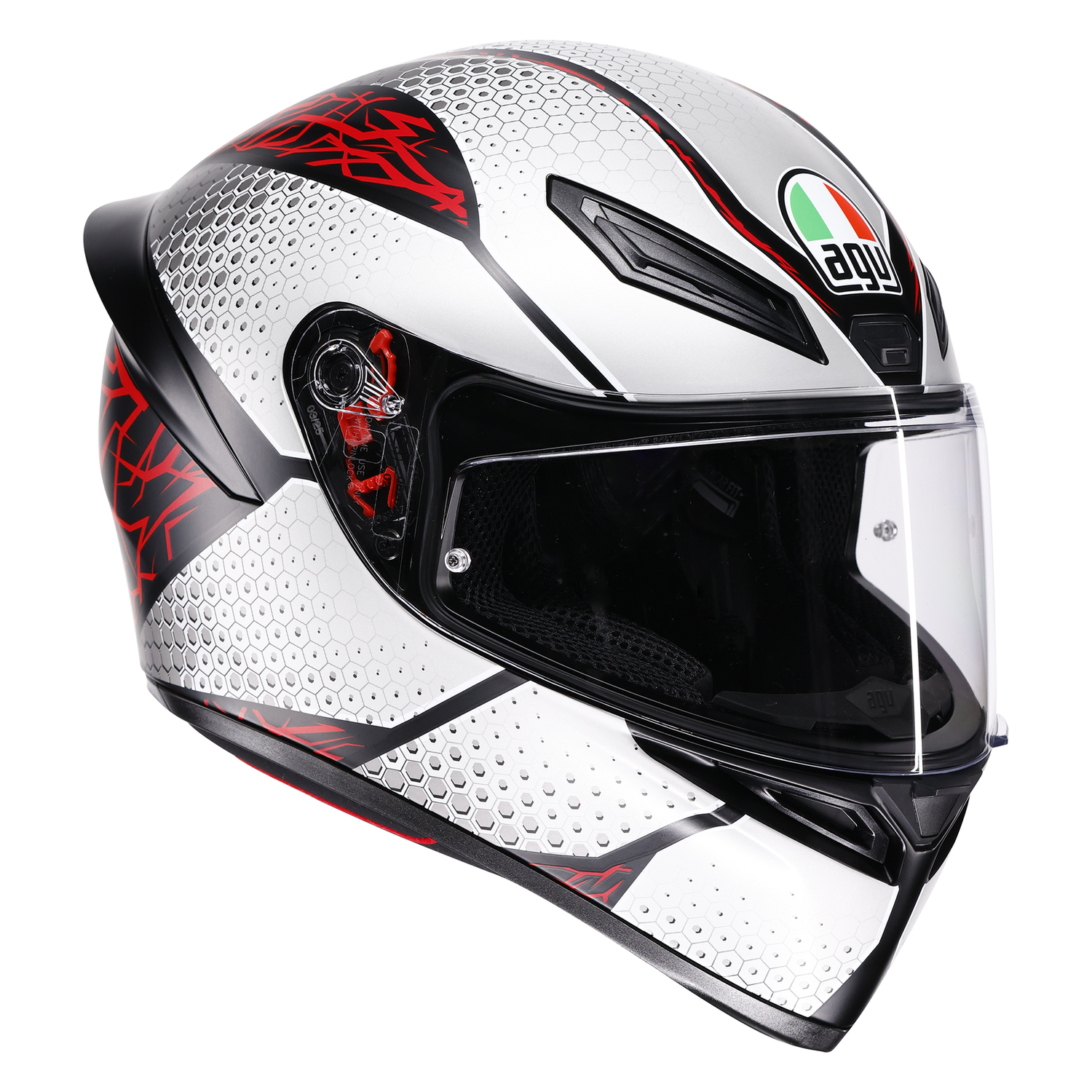 AGV AGV K1-S Speedarmour Matt Black / Grey /Red - Rear View