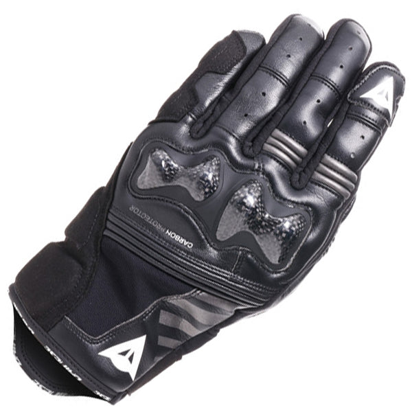Dainese Reacto Carbon Short Leather Gloves - Black