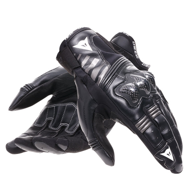 Dainese Reacto Carbon Short Leather Gloves - Black