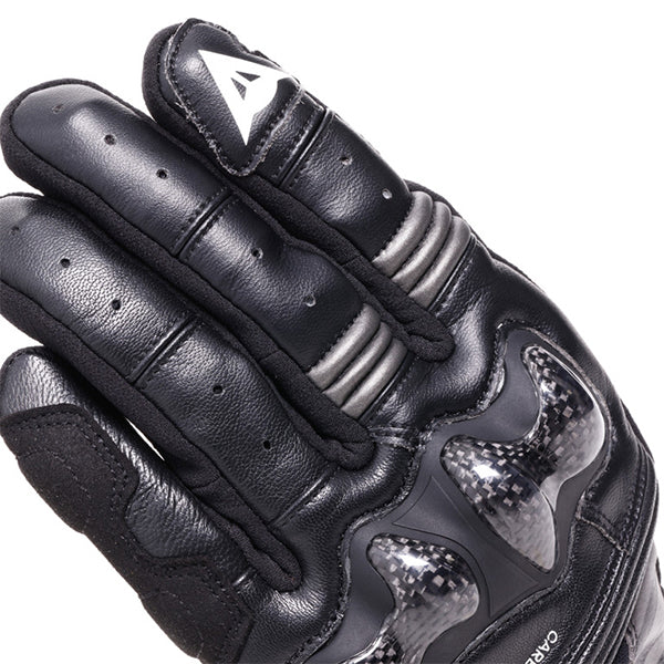 Dainese Reacto Carbon Short Leather Gloves - Black