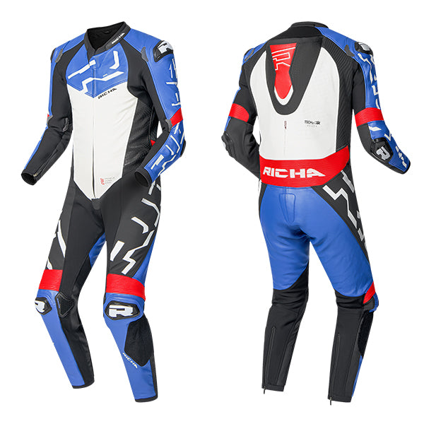 Richa RICHA STRADALE GP 1PC BLU/WHT/BLK/RD - Front View