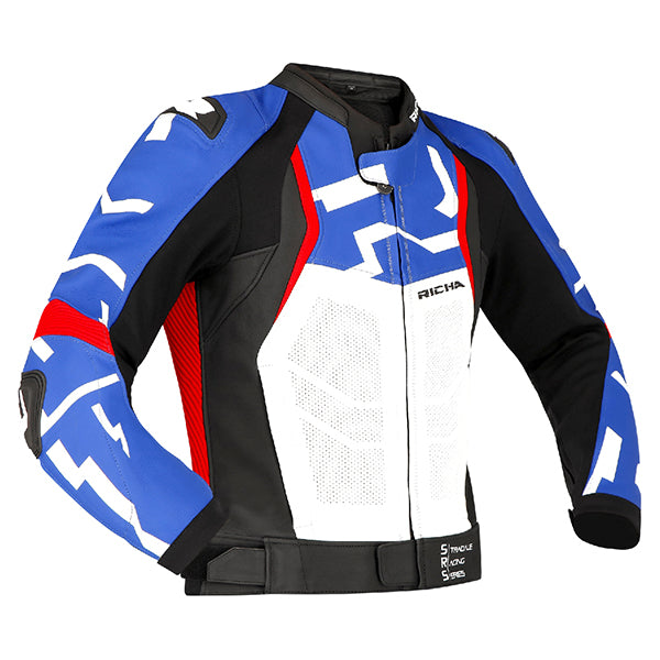 Richa RICHA STRADALE JACKET BLUE/WHT/BLK/RED - Front View