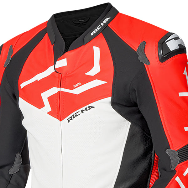 Richa RICHA STRADALE GP 1 PC BLOOD RED/WHT - Rear View