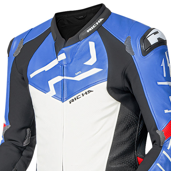 Richa RICHA STRADALE GP 1PC BLU/WHT/BLK/RD - Rear View