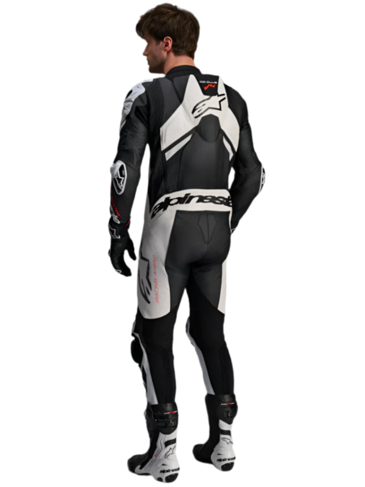 Alpinestars Gp Plus V4 Sprint 1Pc Leather Suit Black White Red Fluo