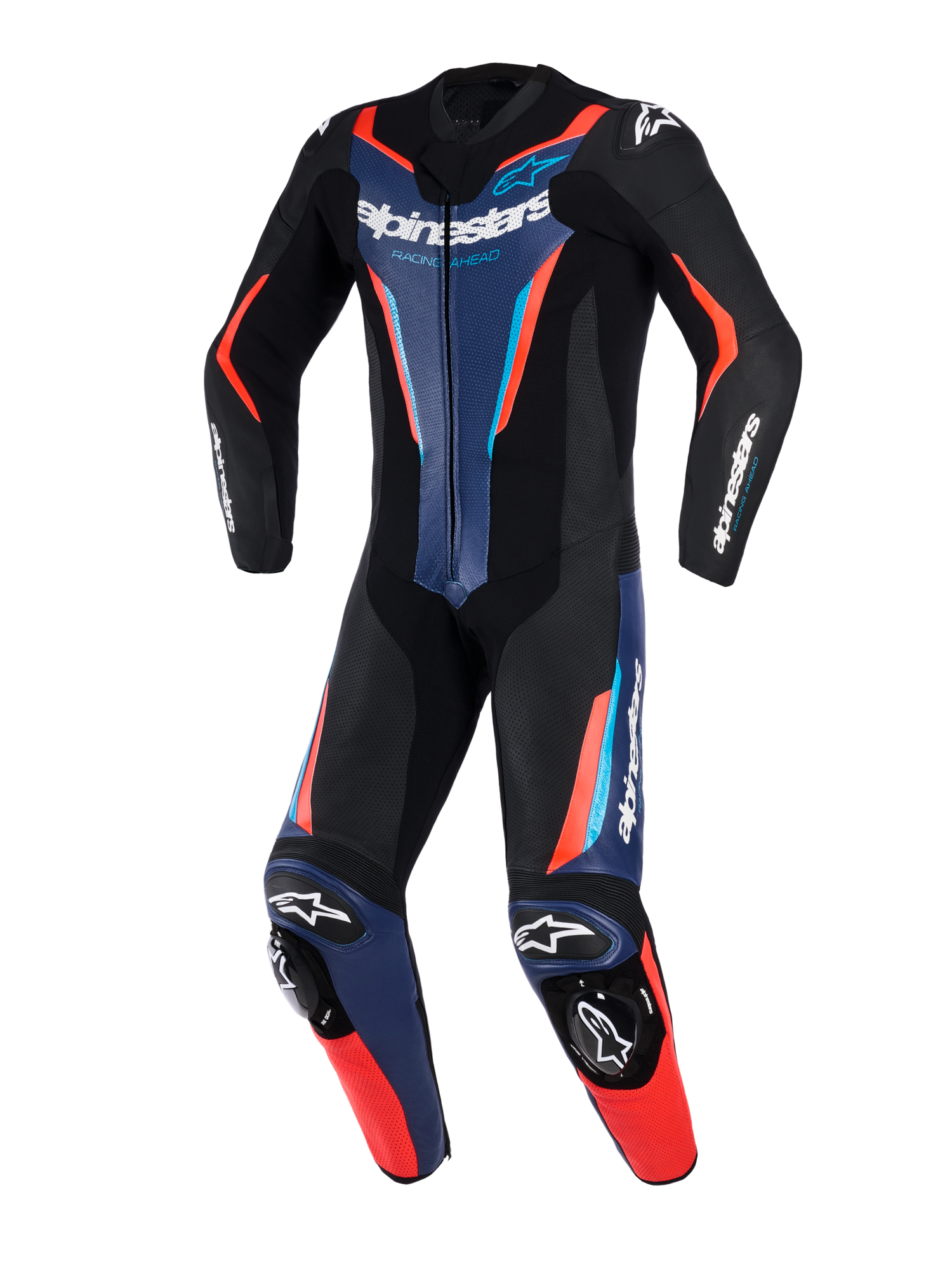 Alpinestars Alpinestars GP Force V2 1 Piece Suit - Black / Blue / Red Fluo - View 7