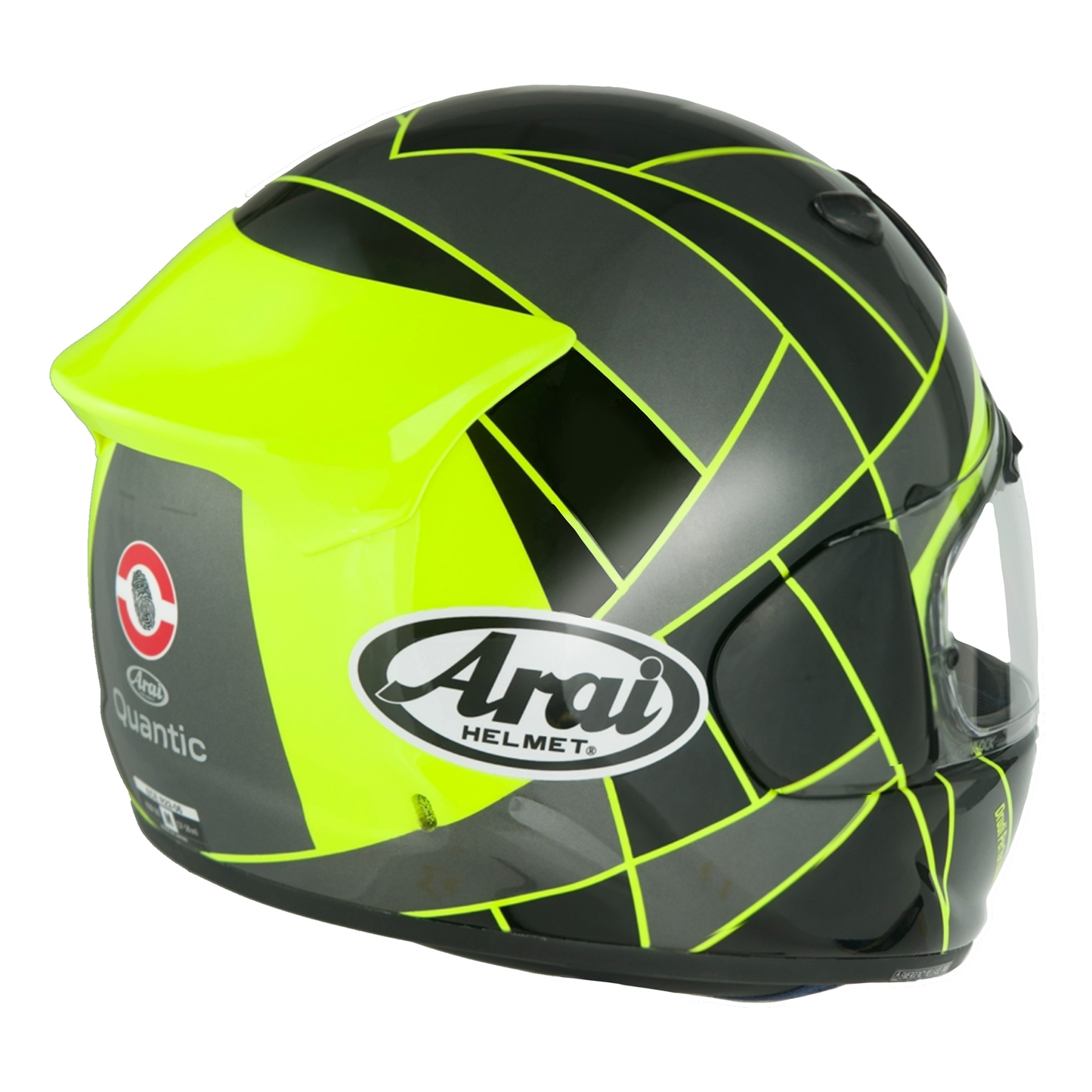 Arai Arai Quantic Peak Yellow - Side View
