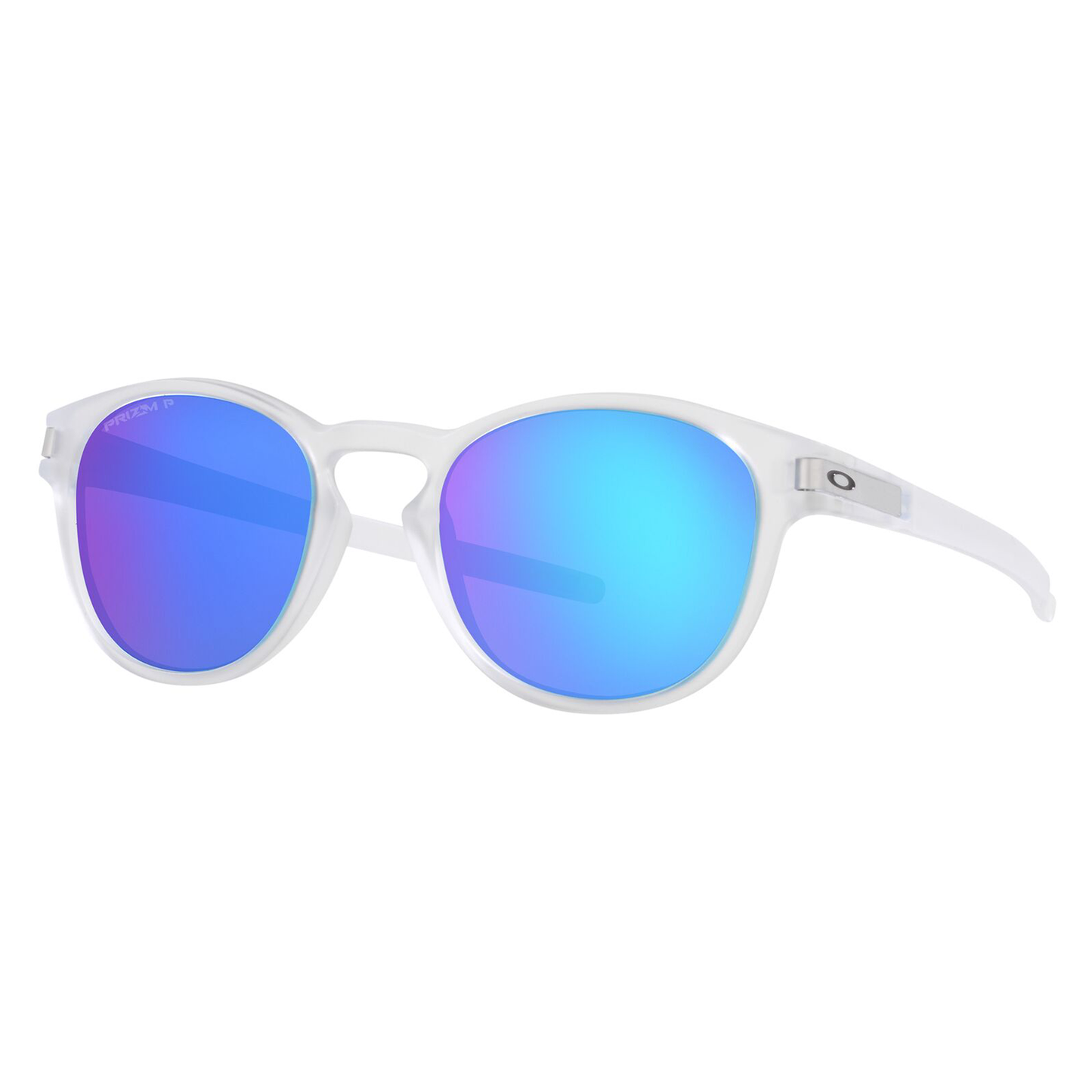 Oakley Latch Sunglasses (Matte Clear) Prizm Sapphire Lens Polarized