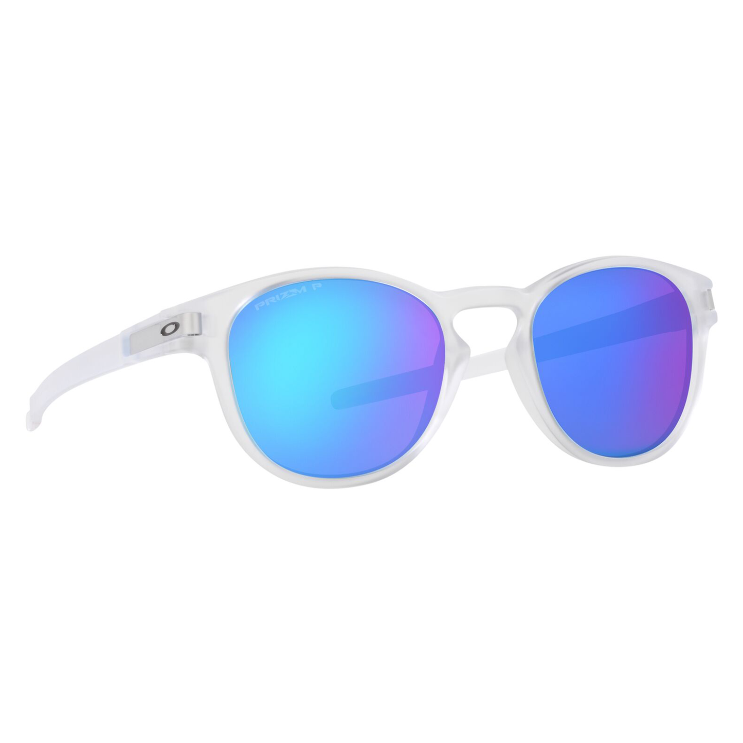 Oakley Latch Sunglasses (Matte Clear) Prizm Sapphire Lens Polarized