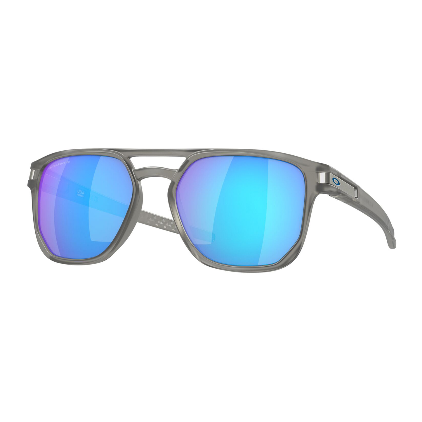 Oakley Latch Beta Sunglasses, Matte Grey Ink / Prizm Sapphire Irdium Polarized,