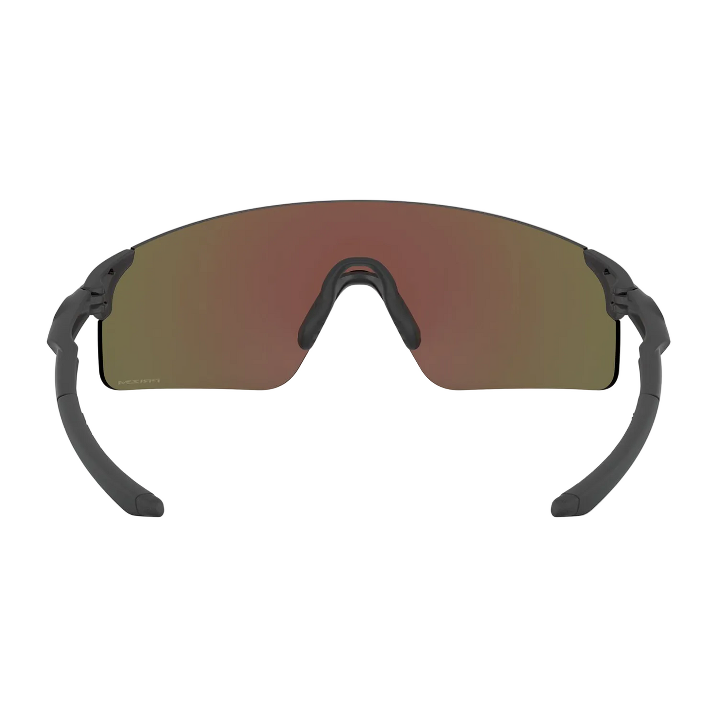 Sunglasses with brown lenses and black frames on a white background