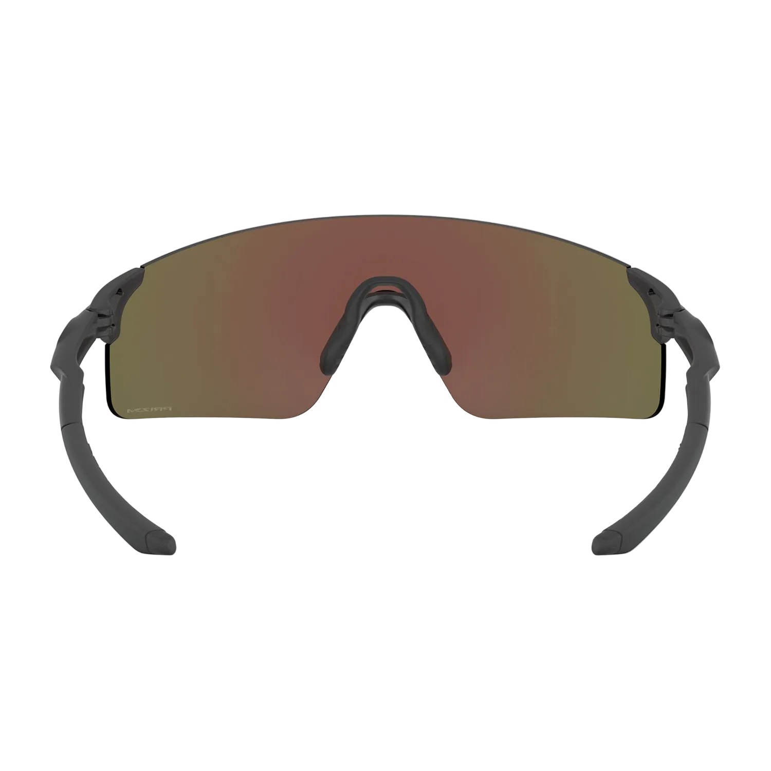 Sunglasses with brown lenses and black frames on a white background