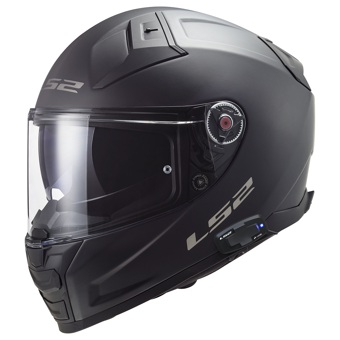 LS2 FF811 Vector 2 Matt Black With Cardo Intercom (LS2-4X-UCS ) pre-installed