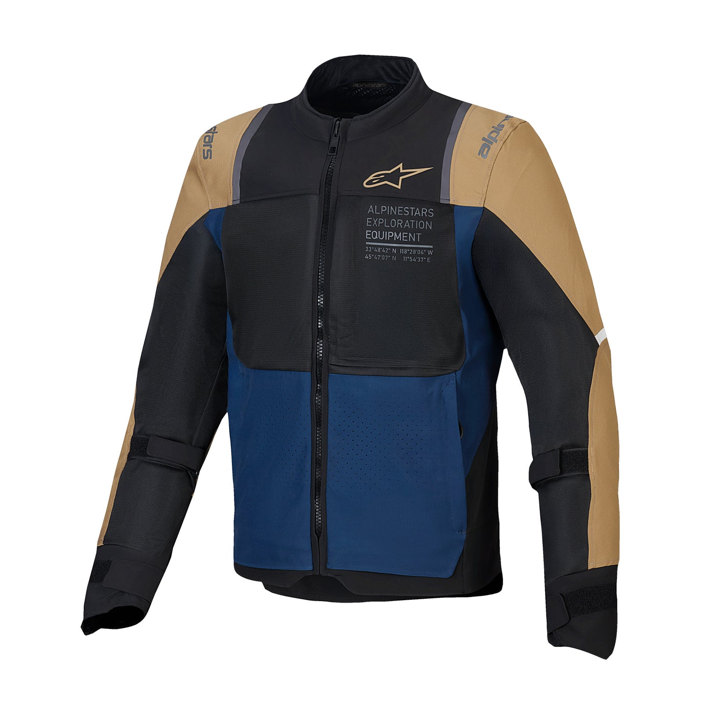Alpinestars Alpinestars ST-2 Air Jacket Deep Blue Dark Khaki Black - Front View