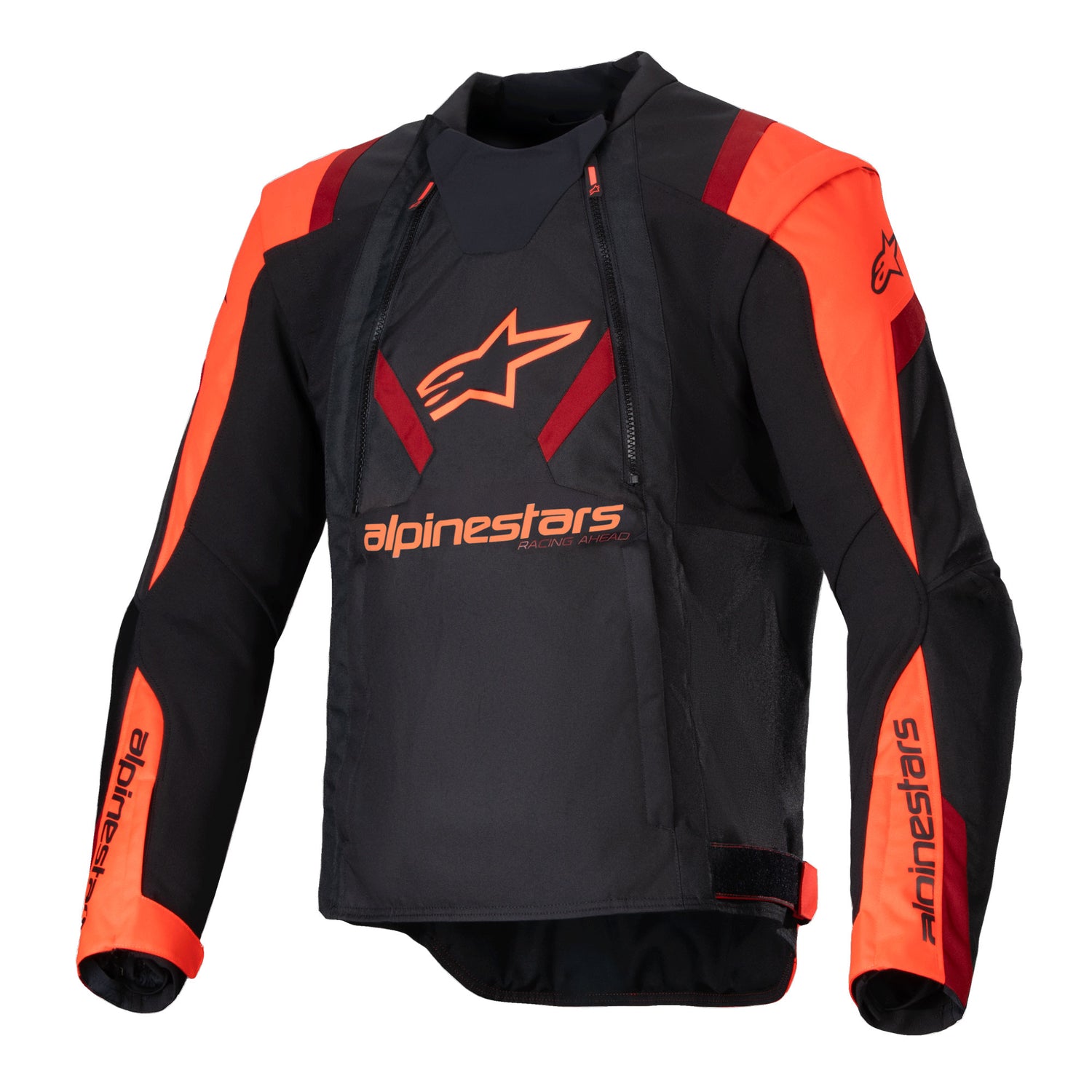 Alpinestars Alpinestars T-Stunt Air Jacket Black Red Fluo Dark Red - Front View