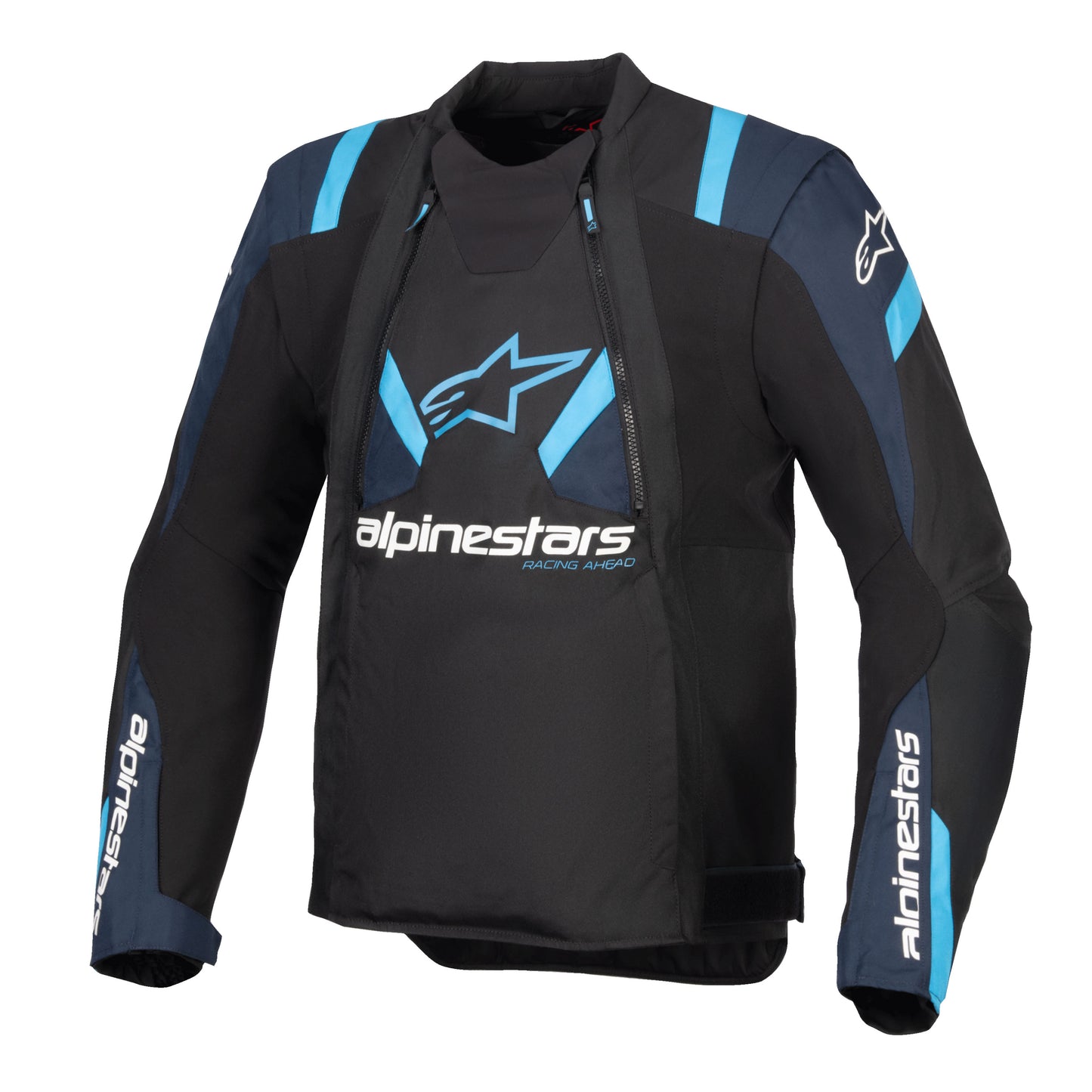 Alpinestars Alpinestars T-Stunt Air Jacket Black Dark Blue Blithe Blue - Front View