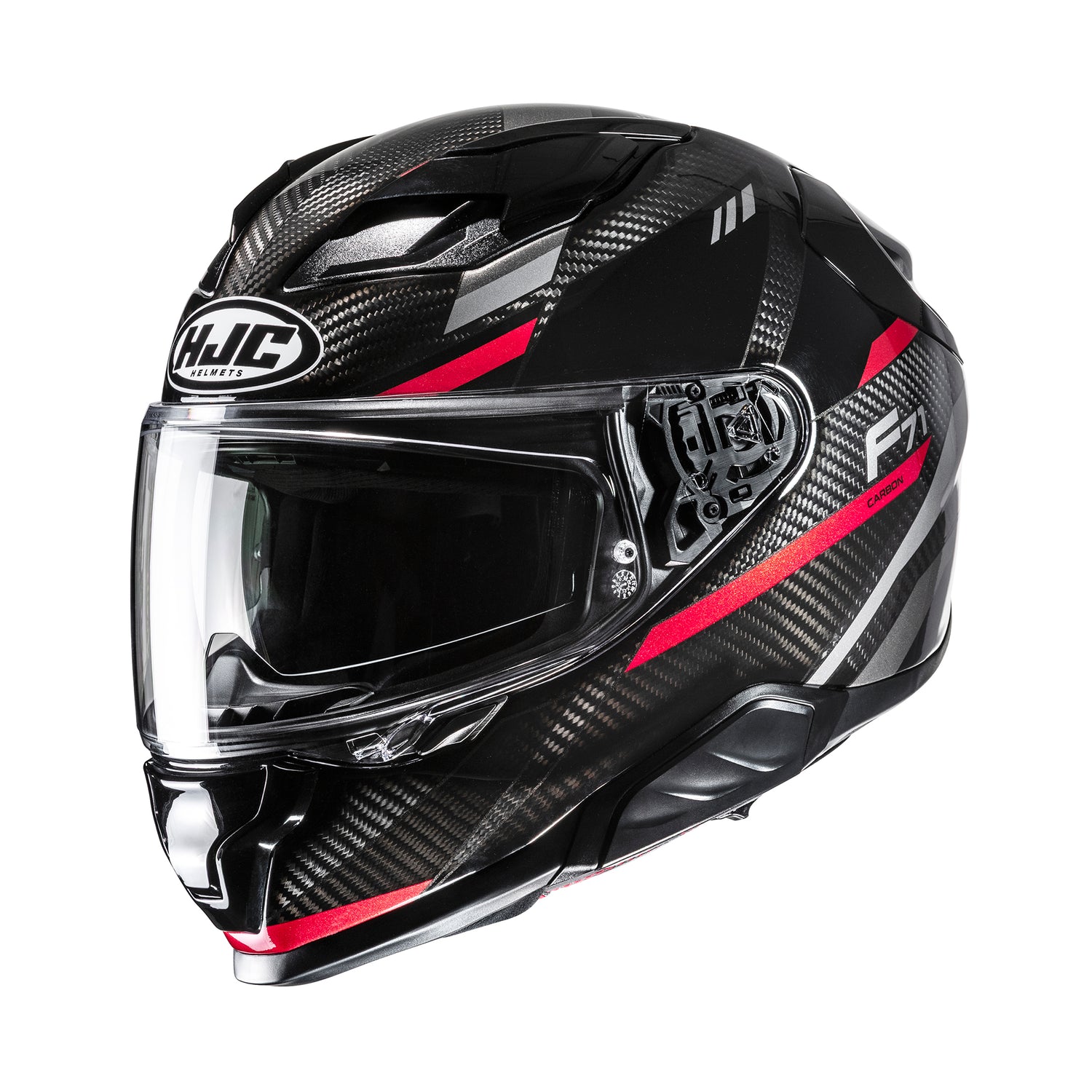 HJC HJC F71 Carbon Esira MC1 Red - Front View