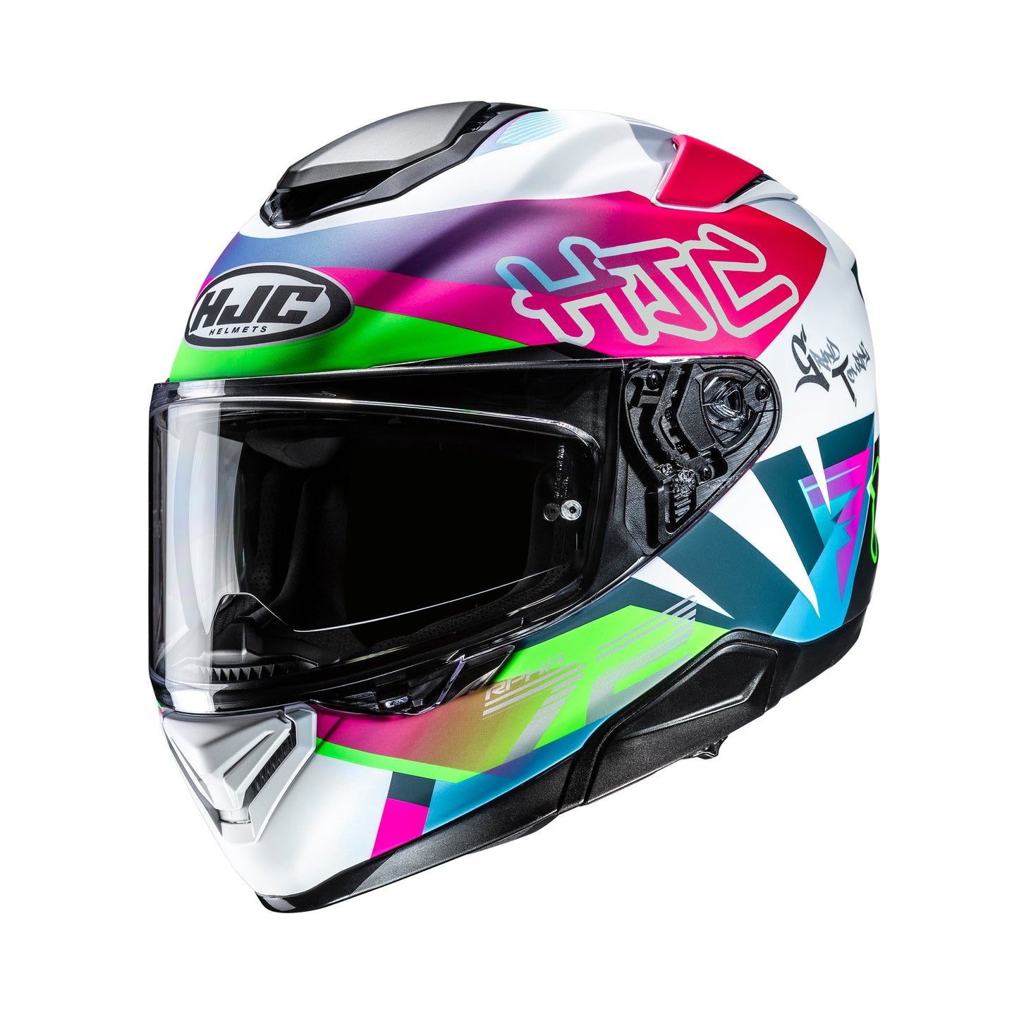 HJC HJC RPHA 72 Goldy MC84SF Pink Green - Front View