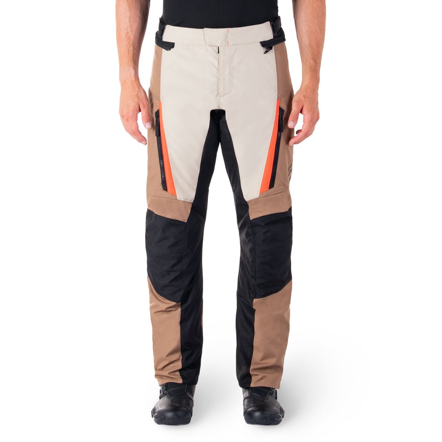 Alpinestars ST-1 WP Pants Dark Khaki Sand Black Red Fluo