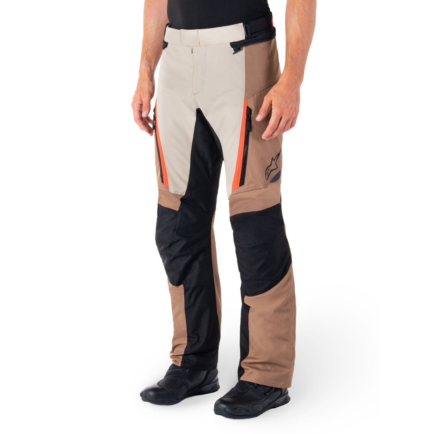 Alpinestars ST-1 WP Pants Dark Khaki Sand Black Red Fluo