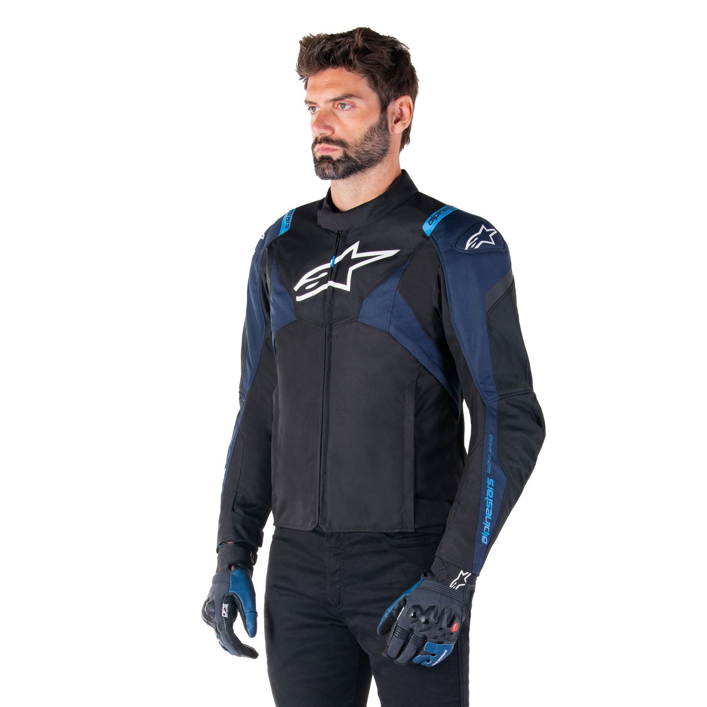 Alpinestars T-Jaws V4 WP Jacket Black Dark Blue Blithe Blue