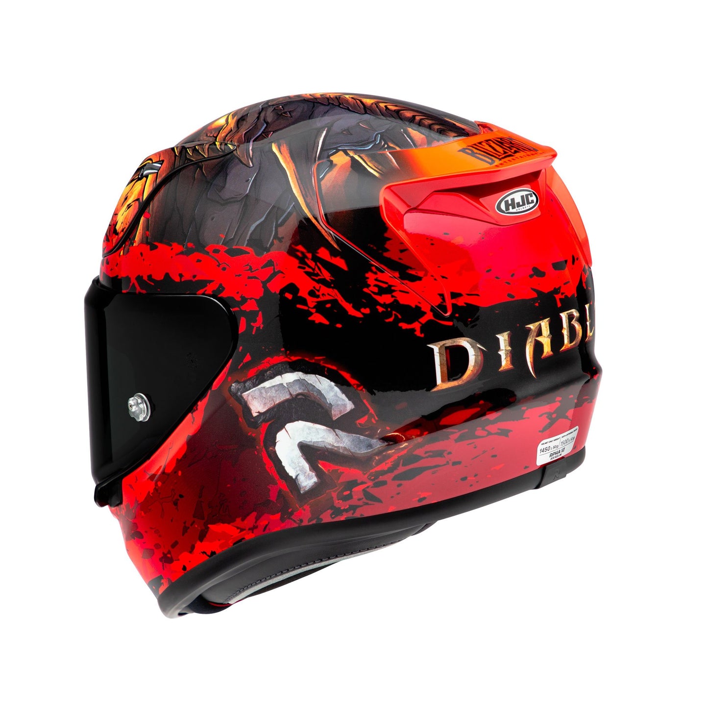 HJC RPHA 12 Diablo Blizzard MC1 Red Includes Free Light Smoke Visor