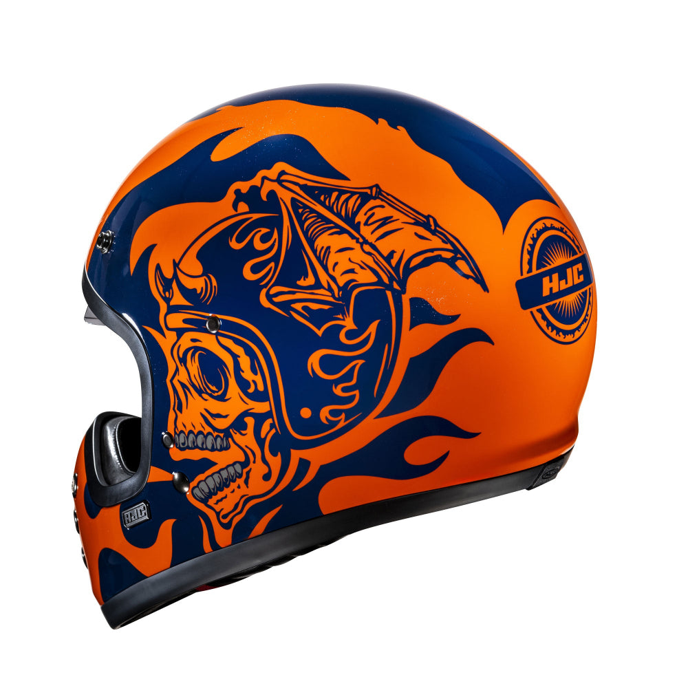 hjc flame helmet V31 MC3 Open Face Motorcycle Classic Retro Style SECURTEX MOTOR S.L (t/a MaximoMoto) The internal smoke sun visor features UV protection and a multi Helmet HJC V60 Flame MC27
