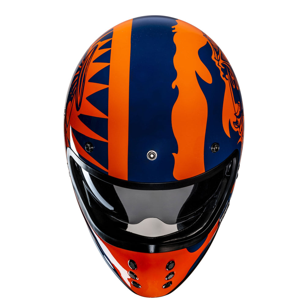 HJC V60 Flame MC27 Blue Orange – Gear Change Online
