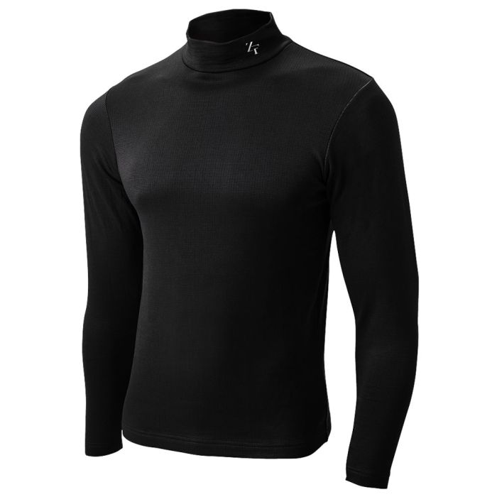 Zero Fit Move Heat Hub Base Layer Mock Neck - Long Sleeve- Black