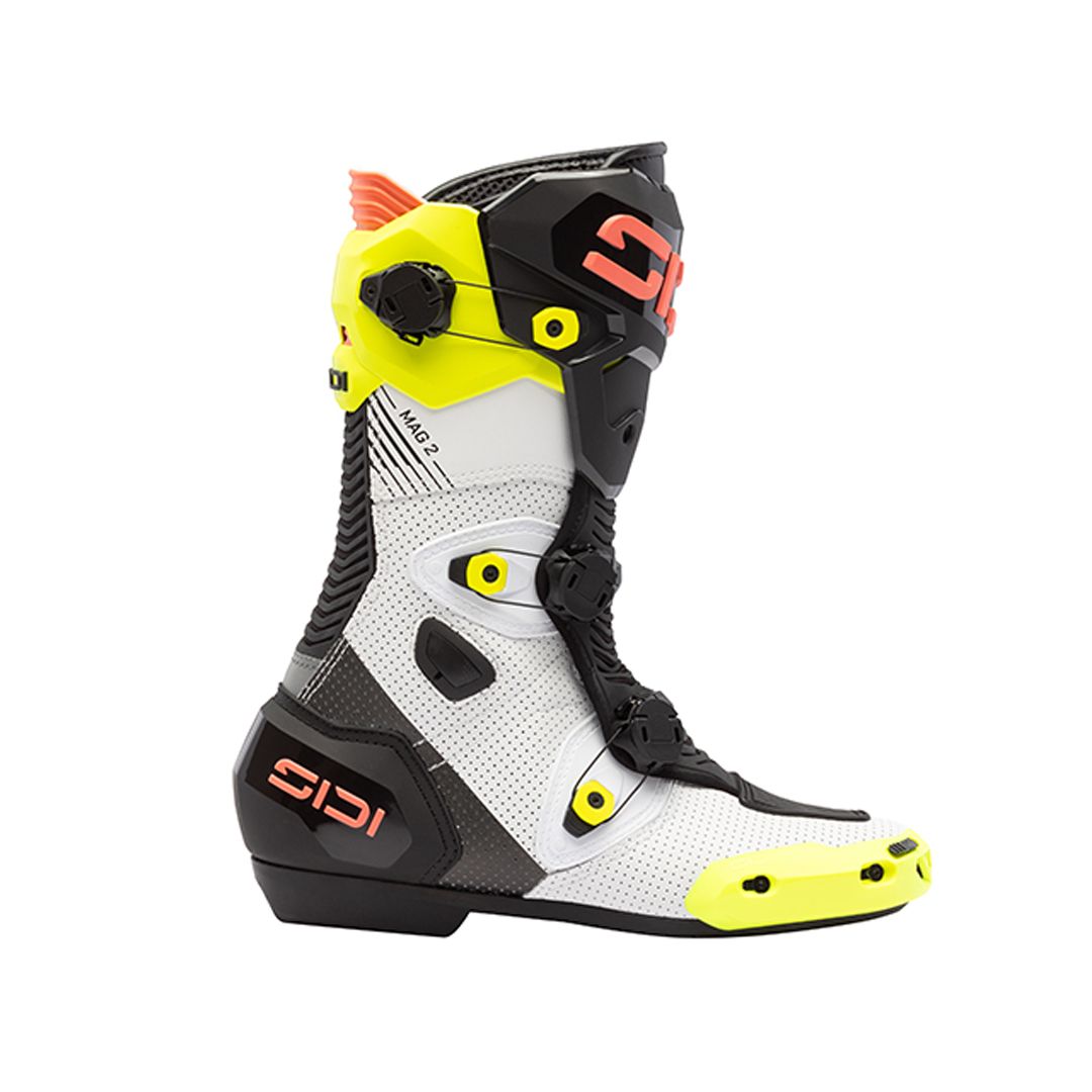 Sidi Mag 2 Air CE Boots Fluo Yellow/Fluo Coral